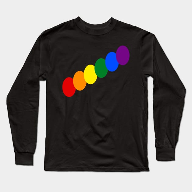 Ascending Rainbow Ovals Long Sleeve T-Shirt by ShawnIZJack13